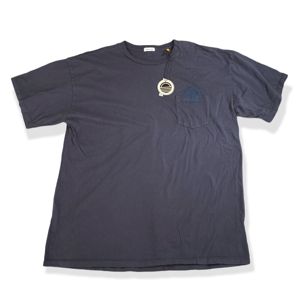 Men's Parallel x League NWT Navy Blue Pocket T-Shirt L Logo Cotton USA
